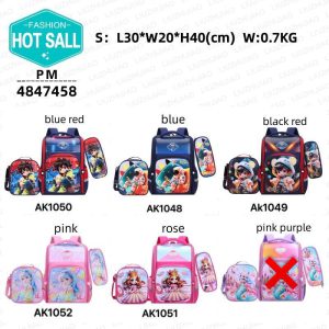 کوله پشتی 3 تیکه خارجی سرمه ای فضانورد کد 6112