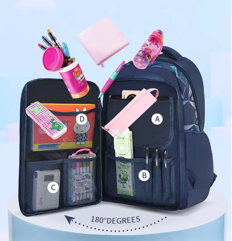 Foreign school bag triangle design 2 1