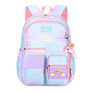 کوله پشتی colorful school bag for girls with 180 degree opening door 1