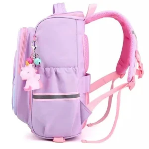 کوله پشتی مدرسه دخترانه مدل صندوقی طرح یونیکورن