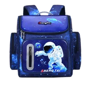 کوله پشتی پسرانه مدرسه ای طرح فضانورد و کهکشان