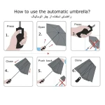 چتر تاشو فول اتوماتیک 10 فنر ضد باد