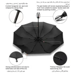 چتر تاشو فول اتوماتیک 10 فنر ضد باد