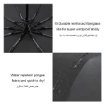 چتر تاشو فول اتوماتیک 10 فنر ضد باد