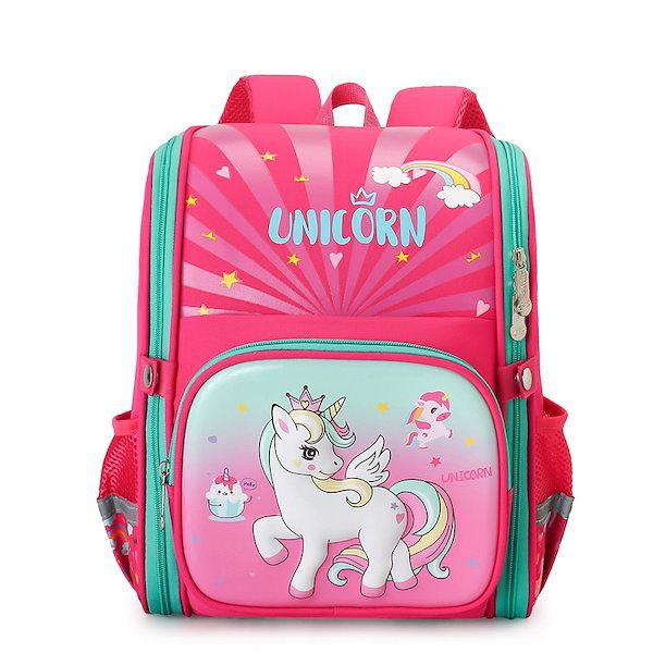 girl foreign kindergarten school backpack unicorn design 557 3