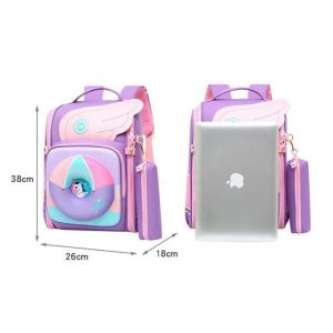 کیف مدرسه خارجی دخترانه صندوقی طرح دونات کد ۹۹۲۱