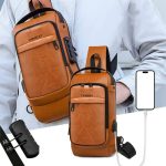 کیف کراس بادی مردانه فشن مدل چرم مصنوعی کد ۷۷۳