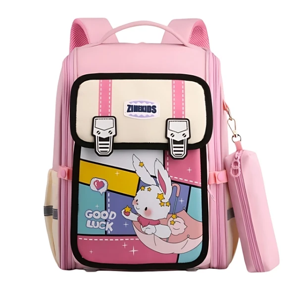 girl backpack rabbit riding umbrella 66355 3