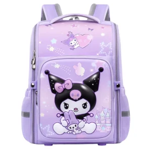 کوله پشتی مدرسه دخترانه صندوقی طرح کرومی (ستاره) کد7749