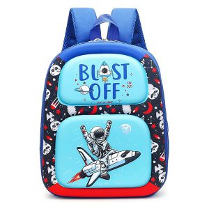 کوله پشتی طرح موشک و فضانورد کد 443 | آبی | گارانتی اصالت و سلامت فیزیکی کالا