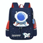 کوله پشتی کودک طرح فضانورد سرمه ای رنگ کد 88779