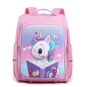 کیف مدرسه دخترانه طرح یونیکورن کتاب خوان کد 11669