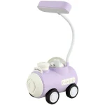 چراغ مطالعه و چراغ خواب شارژی مدل قطار به همراه مداد تراش بنفش