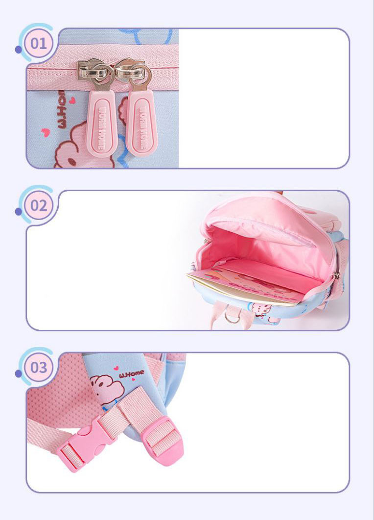 kindergarten backpack pink rabbit 33699 5
