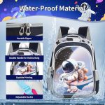 ست کامل کیف مدرسه فضانورد چرخدار همراه با جامدادی و کیف غذا با طراحی جذاب