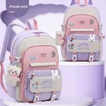 کیف مدرسه سبک دخترانه با تزئین استیکر