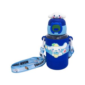 قمقمه با کاور سیلیکونی کرومی ملودی سینامورول کیتی کد good partner