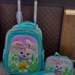 کوله پشتی مدرسه دخترانه طرح خرگوش چرخدار