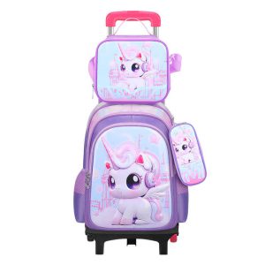 کیف چرخدار مدرسه unicorn rolling school backpack 14 1