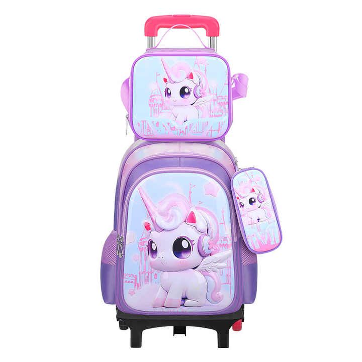 unicorn rolling school backpack 14 1