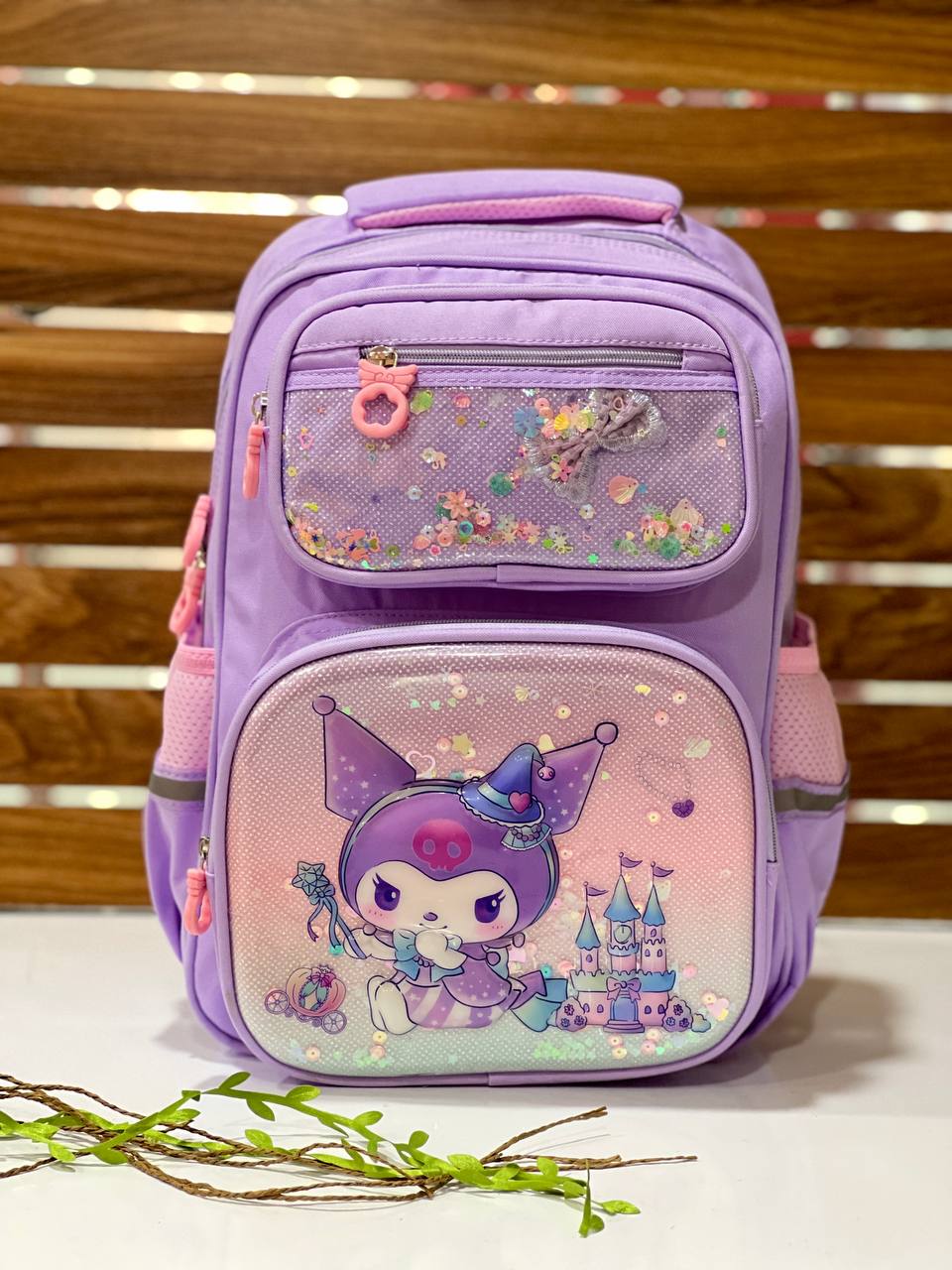 کوله پشتی مدرسه دخترانه آکواریومی طرح کرومی جادوگر کد 1413