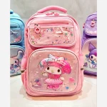 کوله پشتی مدرسه دخترانه آکواریومی طرح ملودی با دامن کد 1412