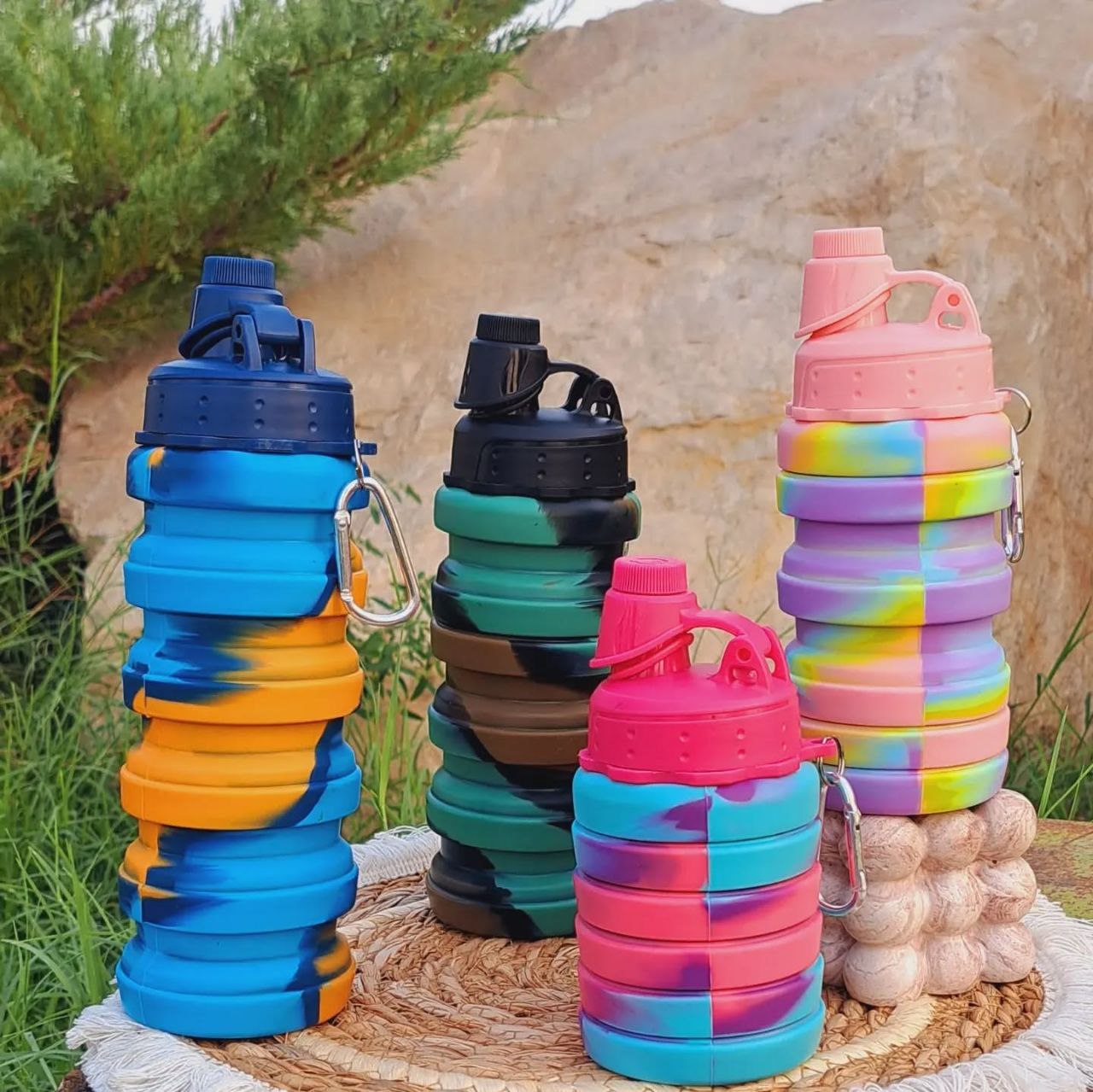 watercolor folding silicone thermos 33526 2