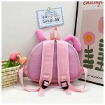 کوله پشتی مهدکودک ضدآب با رنگ صورتی و طراحی کارتونی