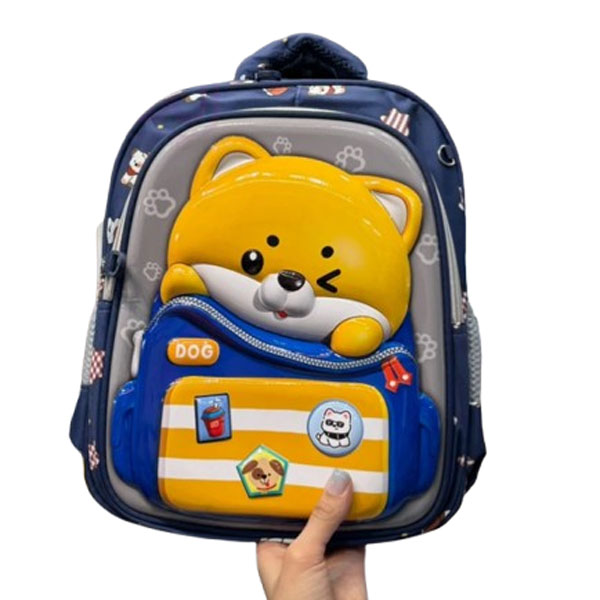 کوله پشتی کودک طرح راکن سه بعدی فایبر براق کد 125