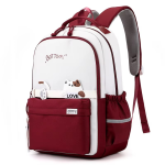 کوله پشتی برزنتی کره ای با لوگو طرح سگ کد love 57