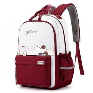 کوله پشتی   برزنتی کره ای با لوگو طرح سگ کد love 57