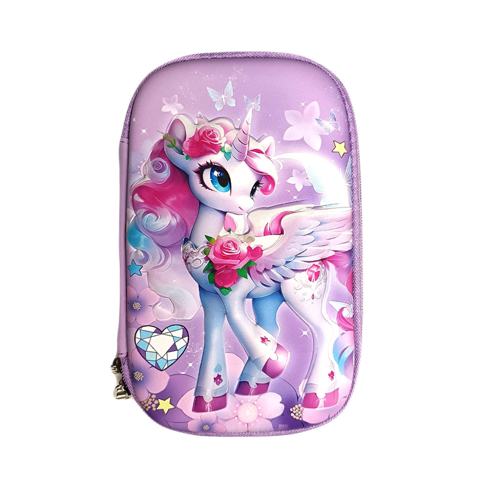 جامدادی دخترانه تبلتی طرح اسب تک شاخ کد 196214