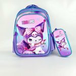 کوله برجسته طرح کرومی کد 56614 با جامدادی (موبایل به دست)