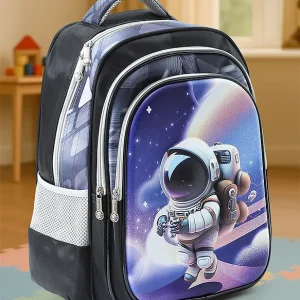 کوله پشتی با طرح فضانوردی مشکی کد 4345 Fab N Funky