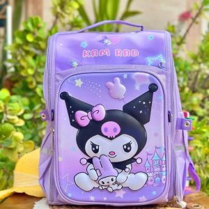 کوله مدرسه دخترانه صندوقی طرح کرومی (ستاره) کد 7750 (نوع دوم)