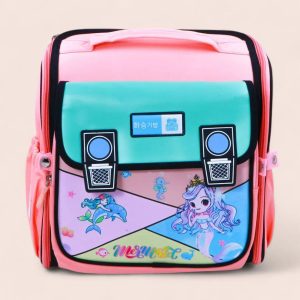 کوله پشتی صندوقی دخترانه طرح پری دریایی کد 8988