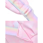 نمای نزدیک بندهای پهن کوله پروانه رنگین کمان