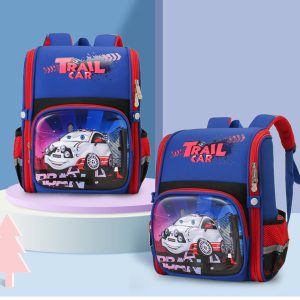 کیف مدرسه کودکانه طرح کارتونی ماشین
