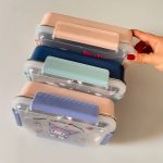 لانچ باکس استیل با رنگهای متنوع صورتی و بنفش