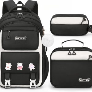 کوله سه تیکه خارجی با کیفیت کد 7809 همراه کیف غذا و جامدادی