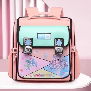 کوله پشتی صندوقی دخترانه طرح پری دریایی کد 8988