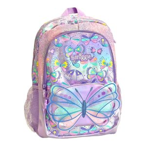 کوله دخترانه برند اسمیگل طرح پروانه کد Smiggle 1003
