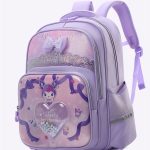 کوله پشتی دخترانه کرومی طرح قلب بالب دار