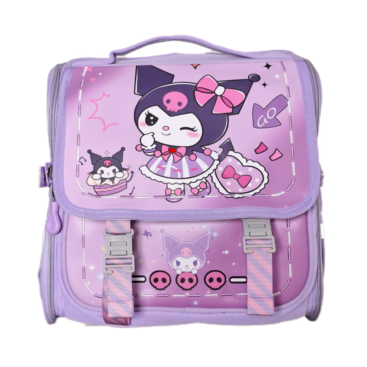 کیف مدرسه دخترانه کرومی بنفش رنگ