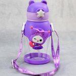 قمقمه پلاستیکی نشکن بنفش شفاف