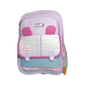 کوله پشتی مدرسه با لوگو لبوبو رنگارنگ کد 7097