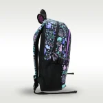 نمای بغل کوله پشتی دخترانه اسمیگل طرح گربه