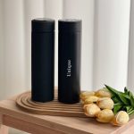 فلاسک استیل دماسنج دار مشکی