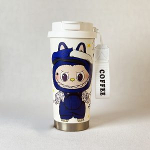 تراول ماگ لبوبو استیل caka coffee cup کد 1723