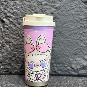 تراول ماگ استیلی طرح لبوبو caka coffee cup کد 1727